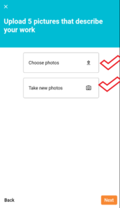 Choose photos