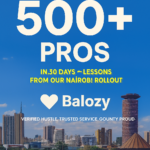 How We Activated 500+ Pros in 30 Days — Lessons from Our Nairobi Rollout