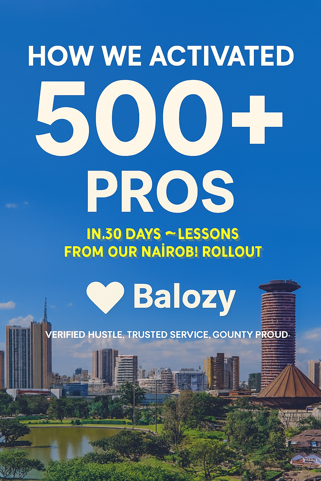 How We Activated 500+ Pros in 30 Days — Lessons from Our Nairobi Rollout